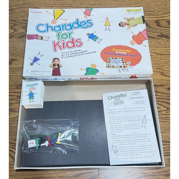 VINTAGE Charades for Kids Board Game COMPLETE Pressman 1999 Kids Children's‎ Fun - Picture 9 of 10